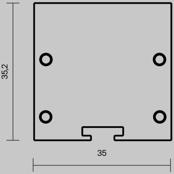 Комплект заглушек (для профиля 35×35) 2 шт., ALM-3535BT-BR-EC 642039 Комплект заглушек (для профиля 35×35) 2 шт., ALM-3535BT-BR-EC 642039