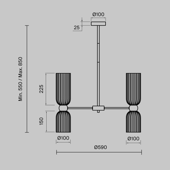 Подвесной светильник Maytoni MOD302PL-10GR Подвесной светильник Maytoni MOD302PL-10GR