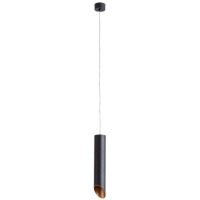Подвесной светильник цилиндр Arte Lamp A1536SP-1BK PILON-GOLD под лампу 1xGU10 35W