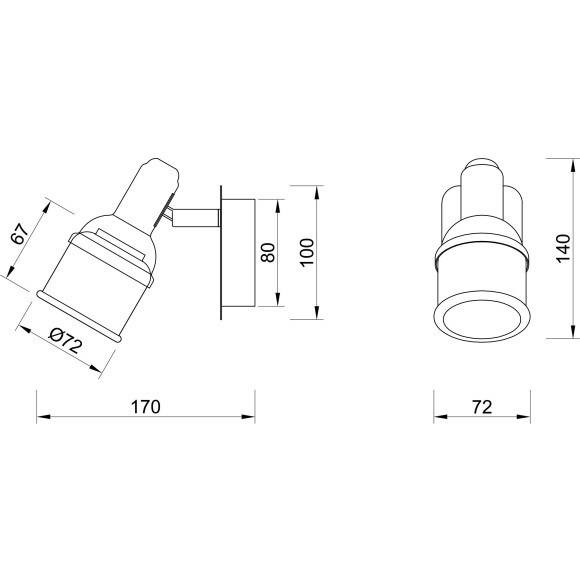Спот настенный Freya FR7003WL-01BZ Arlette под лампу 1xE14 40W