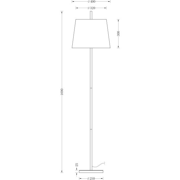 Торшер с абажуром Freya FR5118FL-01BS Sandy под лампу 1xE27 40W Торшер с абажуром Freya FR5118FL-01BS Sandy под лампу 1xE27 40W