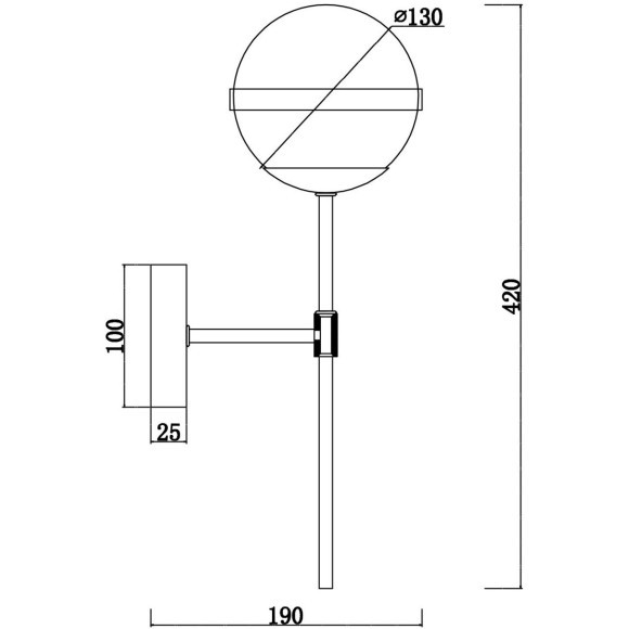 Бра Freya FR5204WL-01BS Sonder под лампу 1xE27 60W