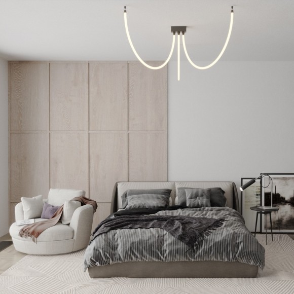 359329 KONST NT24 000 черный Светильник светодиодный IP20 LED 4000K 25W 170-265V 2420Лм RAMO