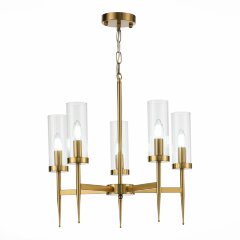 SL1159.303.05 Люстра подвесная ST-Luce Латунь/Латунь, Прозрачный E14 5*60W ACAZIO