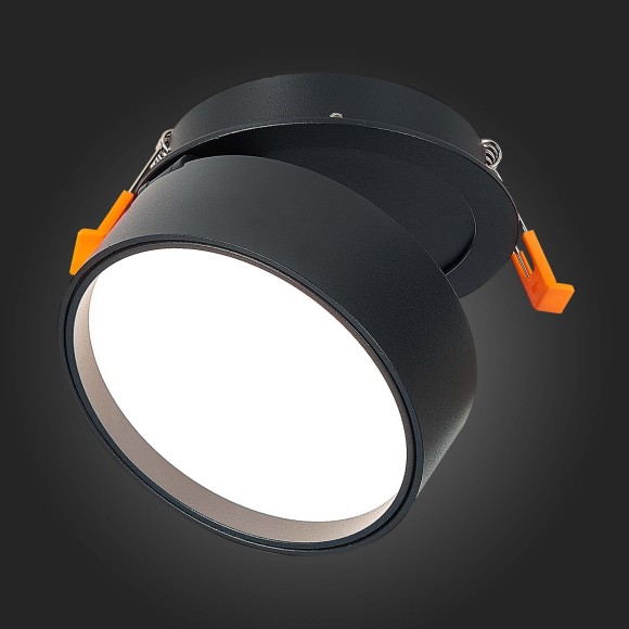 ST651.448.14 Встраиваемый поворотный светильник Черный LED 1*14W 4000K 1 100Lm Ra90 120° IP20 D105x Встраиваемые светильники