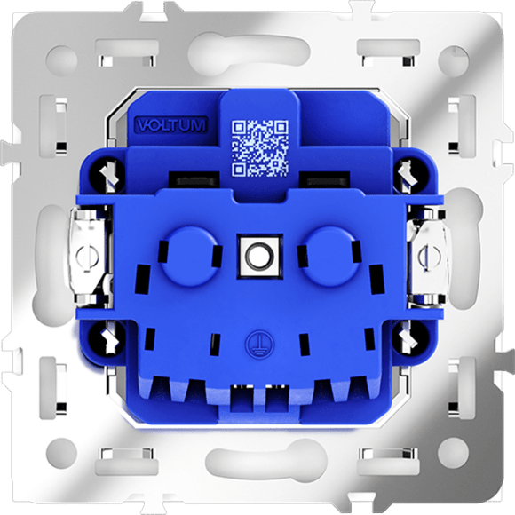 Розетка встраиваемая VOLTUM S70 с заземлением и защитными шторками, 16А, (кашемир)