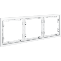 Рамка пластиковая VOLTUM S70 на 3 поста, (белый матовый)
