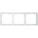 Рамка пластиковая VOLTUM S70 на 3 поста, (белый матовый)