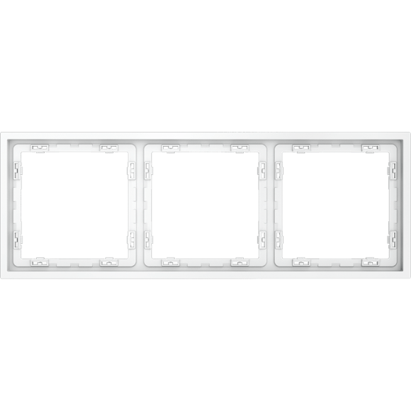 Рамка пластиковая VOLTUM S70 на 3 поста, (белый матовый)