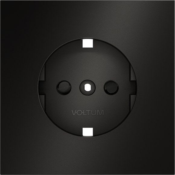 Накладка для розетки с заземлением и защитными шторками, S70 Metal (антрацит) Накладка для розетки с заземлением и защитными шторками, S70 Metal (антрацит)