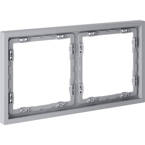 Рамка пластиковая VOLTUM S70 на 2 поста, (серый)