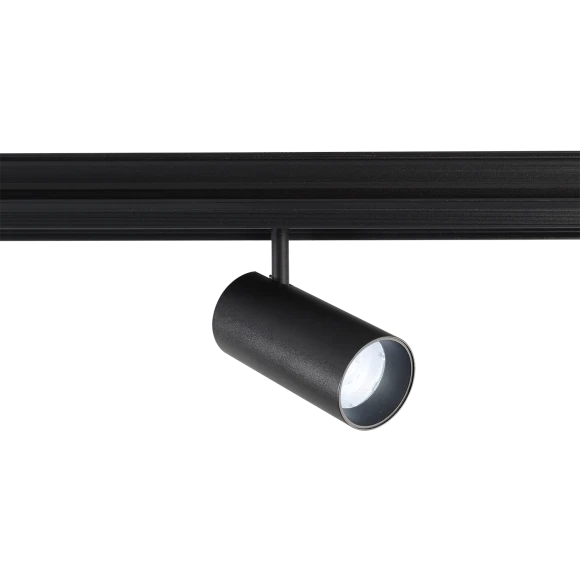Crystal Lux CLT 0.33 003 12W BL 3CCT-SMART 1409/375 Черный магнитный трековый спот с CCT переключаемой цветовой температурой или SMART управлением (при исп. драйвера CLT 0.203 08/09 SMART), 12Вт 1020Лм 3000,4000,6000К 24° CRI90 48V