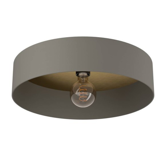 901745 DUAIA Потолочный светильник с лампой E27, 40Вт, металл, дерево, темно-серый, коричневый