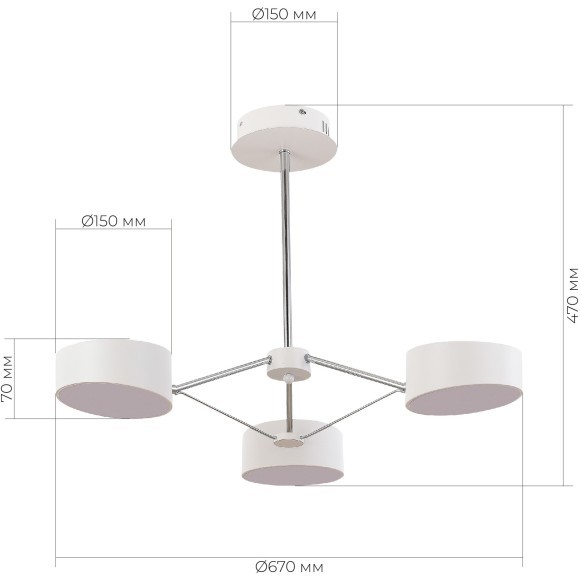 SLE6005-502-03 Светильник потолочный Белый, Хром/Белый LED 3*10W VALLE SLE6005-502-03 Светильник потолочный Белый, Хром/Белый LED 3*10W VALLE