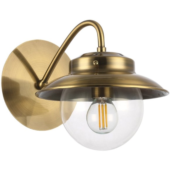 SLE110101-01 Светильник настенный Античная бронза/Прозрачный E14 1*40W GARONNI