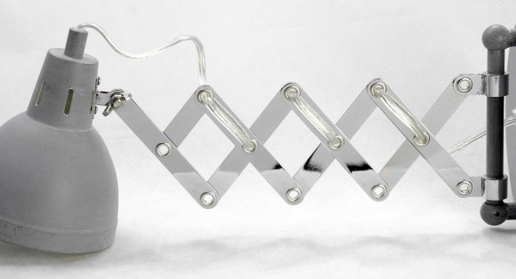 SY0508 Lussole KOYUKUK Серое настенное бра, металлическое основание и плафон, E14, 1×40 Вт