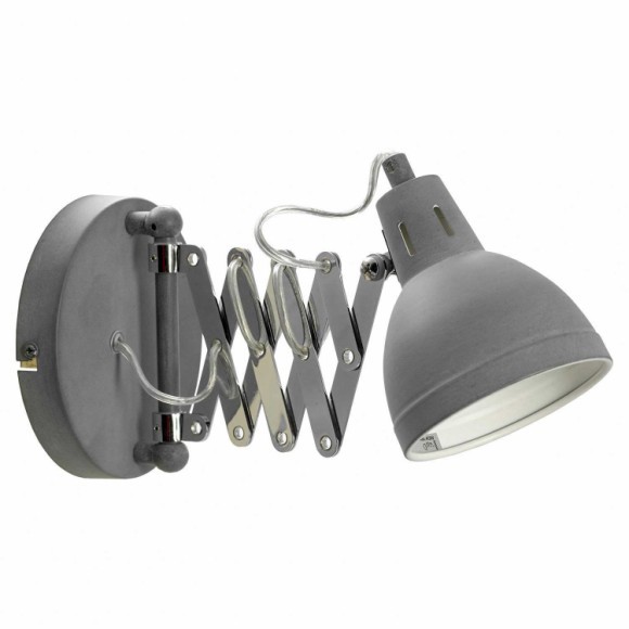 SY0508 Lussole KOYUKUK Серое настенное бра, металлическое основание и плафон, E14, 1×40 Вт