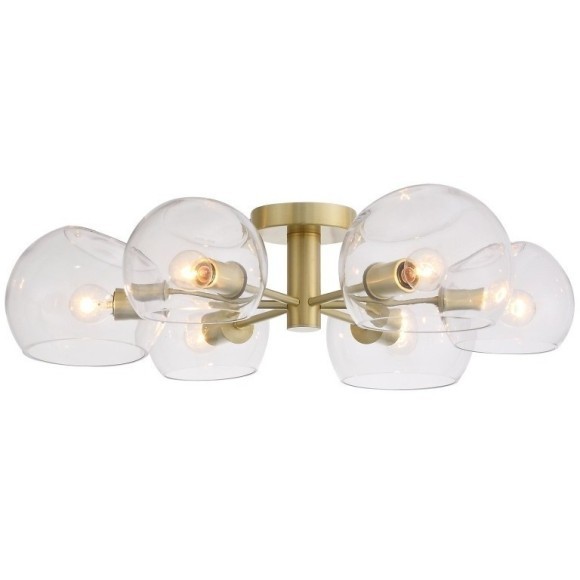 SL434.202.06 Люстра потолочная ST-Luce Латунь/Прозрачный E14 6*40W CALMARE