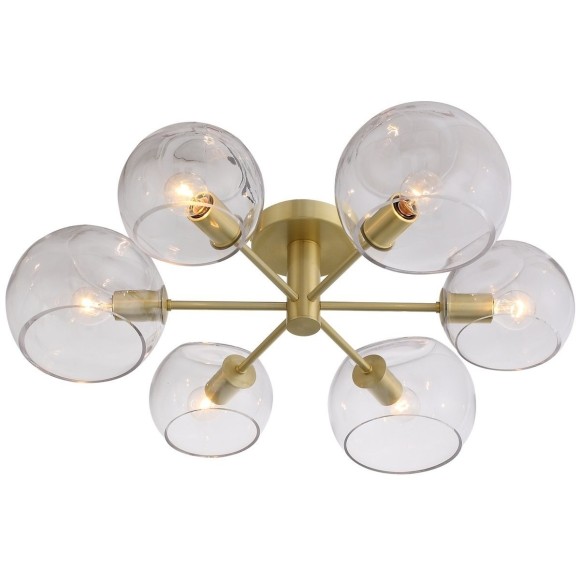 SL434.202.06 Люстра потолочная ST-Luce Латунь/Прозрачный E14 6*40W CALMARE