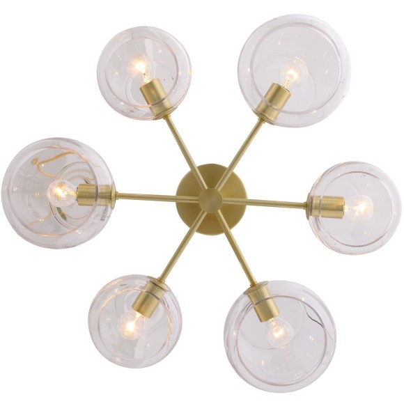 SL434.202.06 Люстра потолочная ST-Luce Латунь/Прозрачный E14 6*40W CALMARE