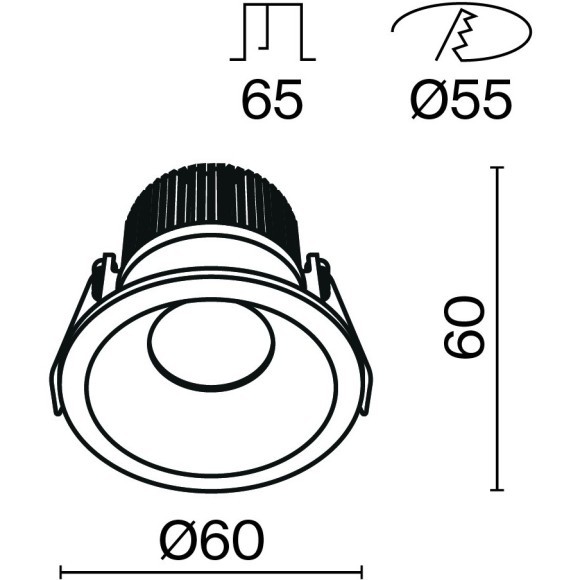 Встраиваемый светильник Technical DL034-01-06W4K-B Встраиваемый светильник Technical DL034-01-06W4K-B