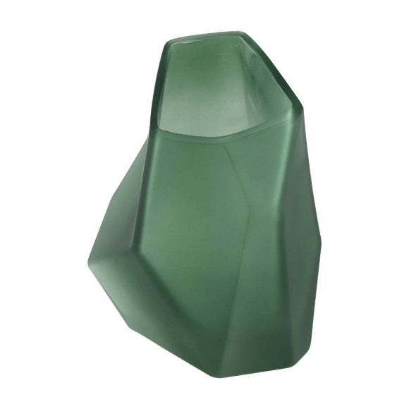 421347 Ваза декоративная CLONONY, L160, B115, H180, стекло, зеленый сатиновый 421347 Ваза декоративная CLONONY, L160, B115, H180, стекло, зеленый сатиновый