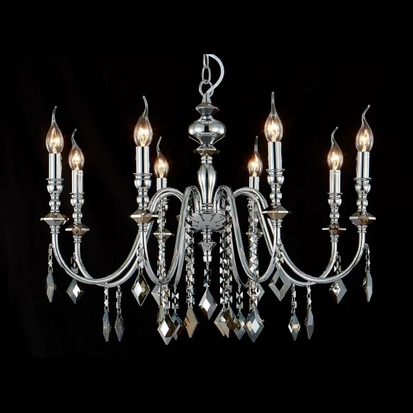 Люстра Crystal Lux MERCEDES SP8 CHROME/SMOKE Люстра Crystal Lux MERCEDES SP8 CHROME/SMOKE