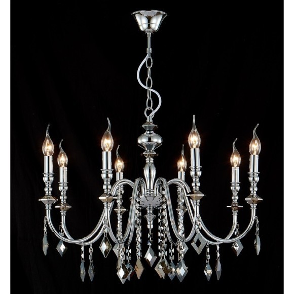 Люстра Crystal Lux MERCEDES SP8 CHROME/SMOKE Люстра Crystal Lux MERCEDES SP8 CHROME/SMOKE