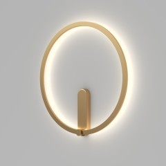 DK5035-SG Бра ROUND со светодиодом, IP20, 24W, 3000/4000/6500K, матовое золото, алюминий