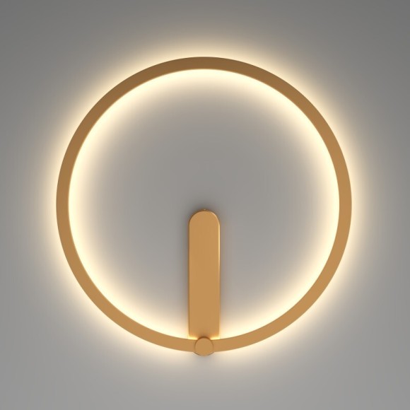 DK5035-SG Бра ROUND со светодиодом, IP20, 24W, 3000/4000/6500K, матовое золото, алюминий DK5035-SG Бра ROUND со светодиодом, IP20, 24W, 3000/4000/6500K, матовое золото, алюминий