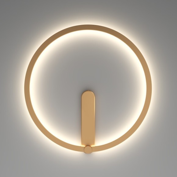 DK5035-SG Бра ROUND со светодиодом, IP20, 24W, 3000/4000/6500K, матовое золото, алюминий DK5035-SG Бра ROUND со светодиодом, IP20, 24W, 3000/4000/6500K, матовое золото, алюминий