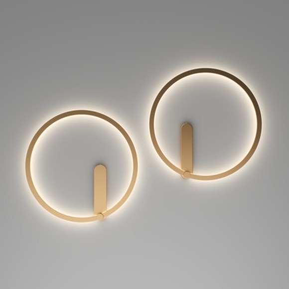 DK5035-SG Бра ROUND со светодиодом, IP20, 24W, 3000/4000/6500K, матовое золото, алюминий DK5035-SG Бра ROUND со светодиодом, IP20, 24W, 3000/4000/6500K, матовое золото, алюминий