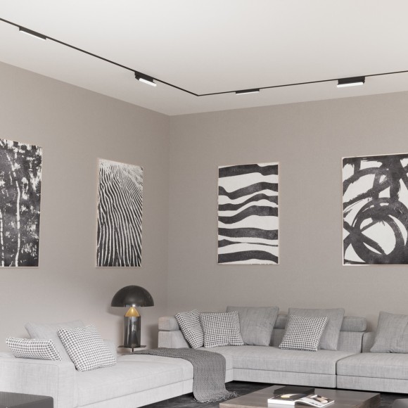 359238 Трековый магнитный светодиодный светильник Novotech SMAL 48V CRI90+ 3000К 720Лм 90° 12W