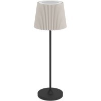75934 Аккум. настольн лампа сенсорн, димм. LEONERO, H370, 3,8W(LED), 2400K, 3000K, 4000K, 300lm, сталь, черный, текстиль, бежевый