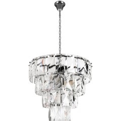 10561/550 Clear LOFT IT CONTEMPORARY Подвесной светильник на 7 ламп E14, основание хромированное металлическое, прозрачные стеклянные плафоны, IP20