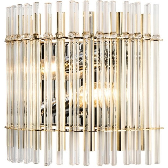 Бра Crystal Lux AURELIO AP2 GOLD+CHROME/TRANSPARENT