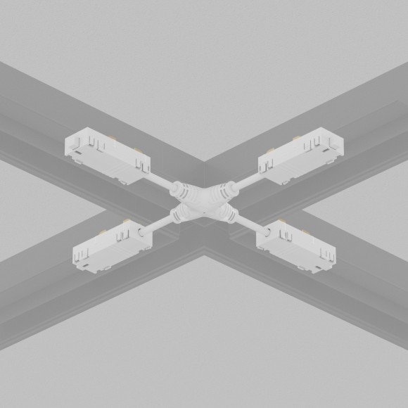 Соединитель питания X-образный Smart 220V Denkirs TR2116-WH