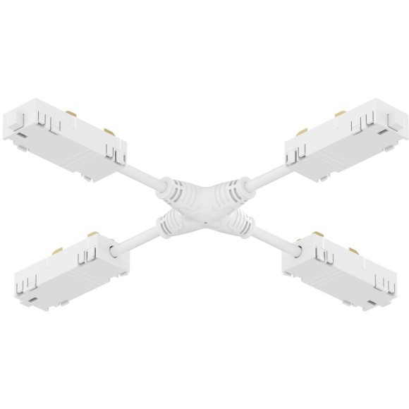 Соединитель питания X-образный Smart 220V Denkirs TR2116-WH