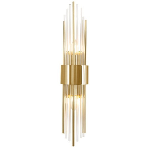 Бра Crystal Lux ATENTO AP2 BRASS/TRANSPARENTE