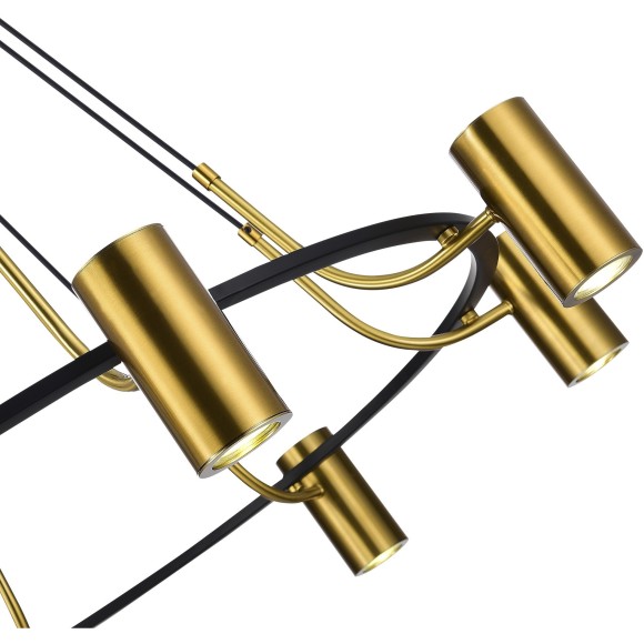 SL1215.403.08 Светильник подвесной ST-Luce Черный, Латунь/Латунь GU10 8*5W 4000K TALIA