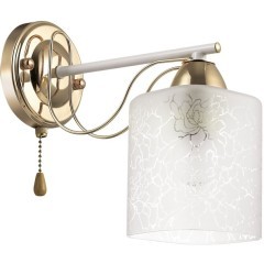 3508/1W УЦЕНКА COMFI LN18 0 белый, золотая патина Бра E27 60W 220V OPICUS