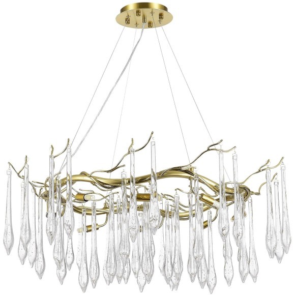 SL1660.203.10 Светильник подвесной ST-Luce Шампань/Шампань, Прозрачный G9 10*5W 4000K TEARDROPS