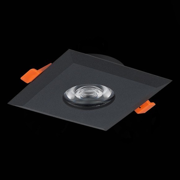 ST204.408.01 Св-к встр. Черный GU10 1*50W  L94xW94xH25 220V Без ламп Встраиваемые светильники