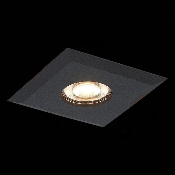 ST204.408.01 Св-к встр. Черный GU10 1*50W  L94xW94xH25 220V Без ламп Встраиваемые светильники