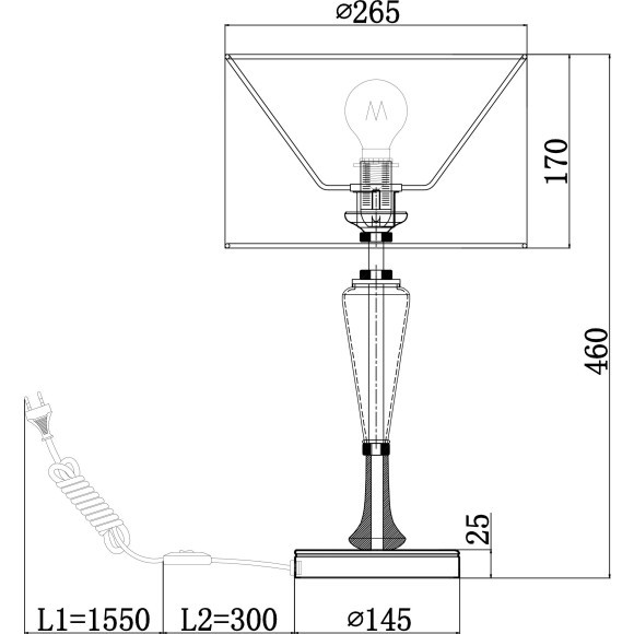 Интерьерная настольная лампа Alicante MOD014TL-01N Интерьерная настольная лампа Alicante MOD014TL-01N