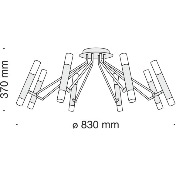 Люстра потолочная Maytoni MOD620CL-16B Vigo под лампы G9 25W
