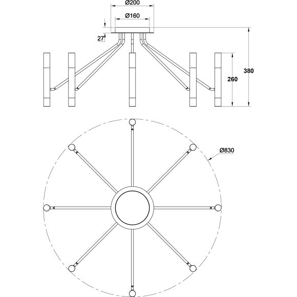 Люстра потолочная Maytoni MOD620CL-16B Vigo под лампы G9 25W
