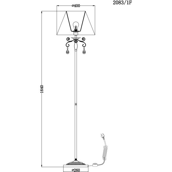 Торшер с выключателем Soffia RC093-FL-01-R Торшер с выключателем Soffia RC093-FL-01-R