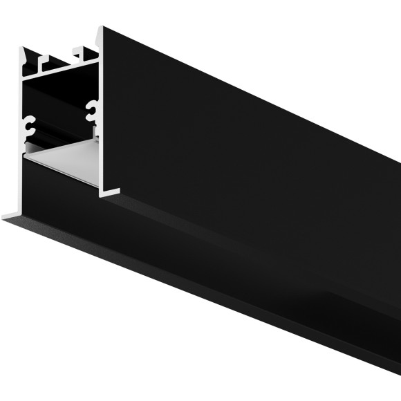 Алюминиевый профиль встраиваемый скрытого монтажа 35x42 (Черный, 2 м), 632015