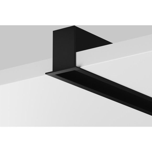 Алюминиевый профиль встраиваемый скрытого монтажа 35x42 (Черный, 2 м), 632015